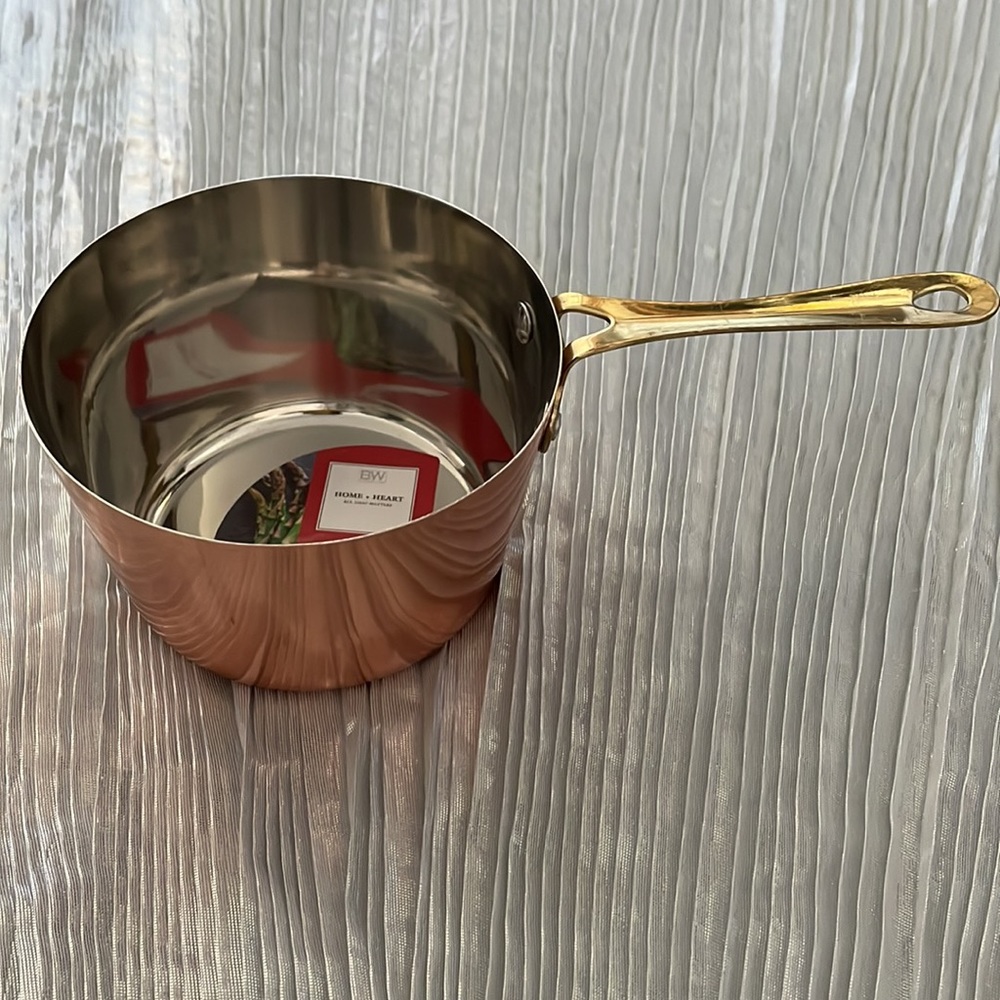 Copper plated Stainless steel sauce pan By BW Home + Heart